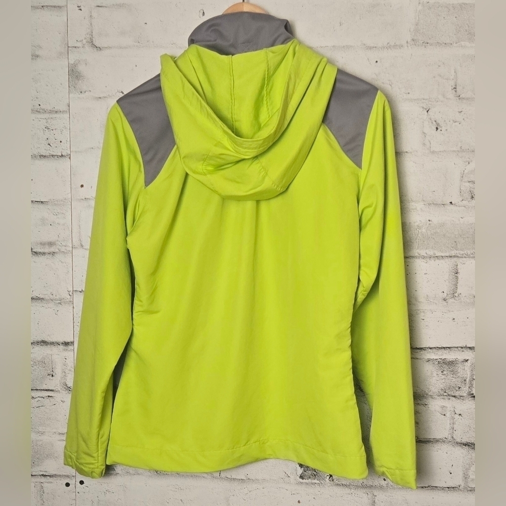 Nike Golf Lightweight Hooded Jacket Womens Small Lime Green Gray - Picture 2 of 10